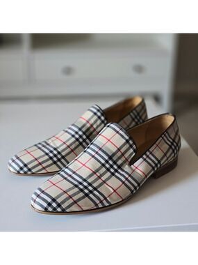 Vintage BURBERRY London Prorsum check pattern loafer size 44